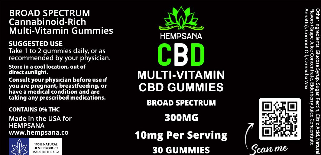 Broad Spectrum Gummy Drops 6 x 1.8