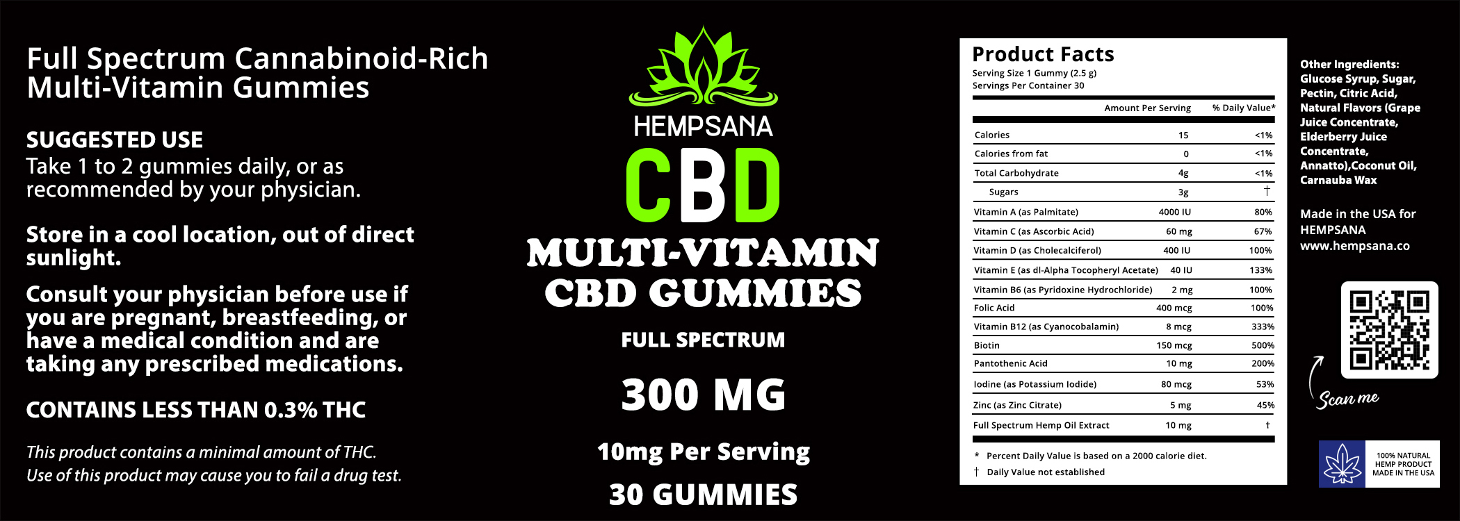 FULL SPECTRUM GUMMIES 7 x 2.5